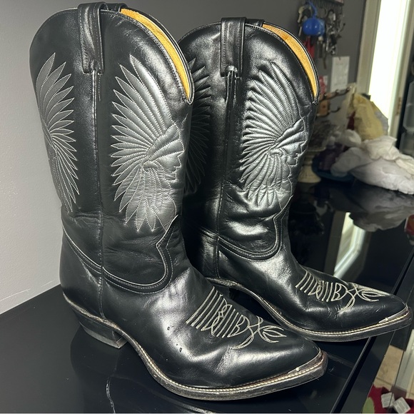 Men's Black Boulet Western Boots - Picture 2 of 11